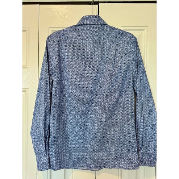 TOMMY HILFIGER Blue and White Floral Long-Sleeve Button Down - Picture 3 of 5